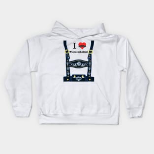 Lederhosen - Blue Kids Hoodie